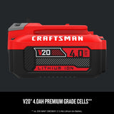 CRAFTSMAN V20 20-Volt Max 4.0Ah Lithium-Ion Battery & Charger Kit