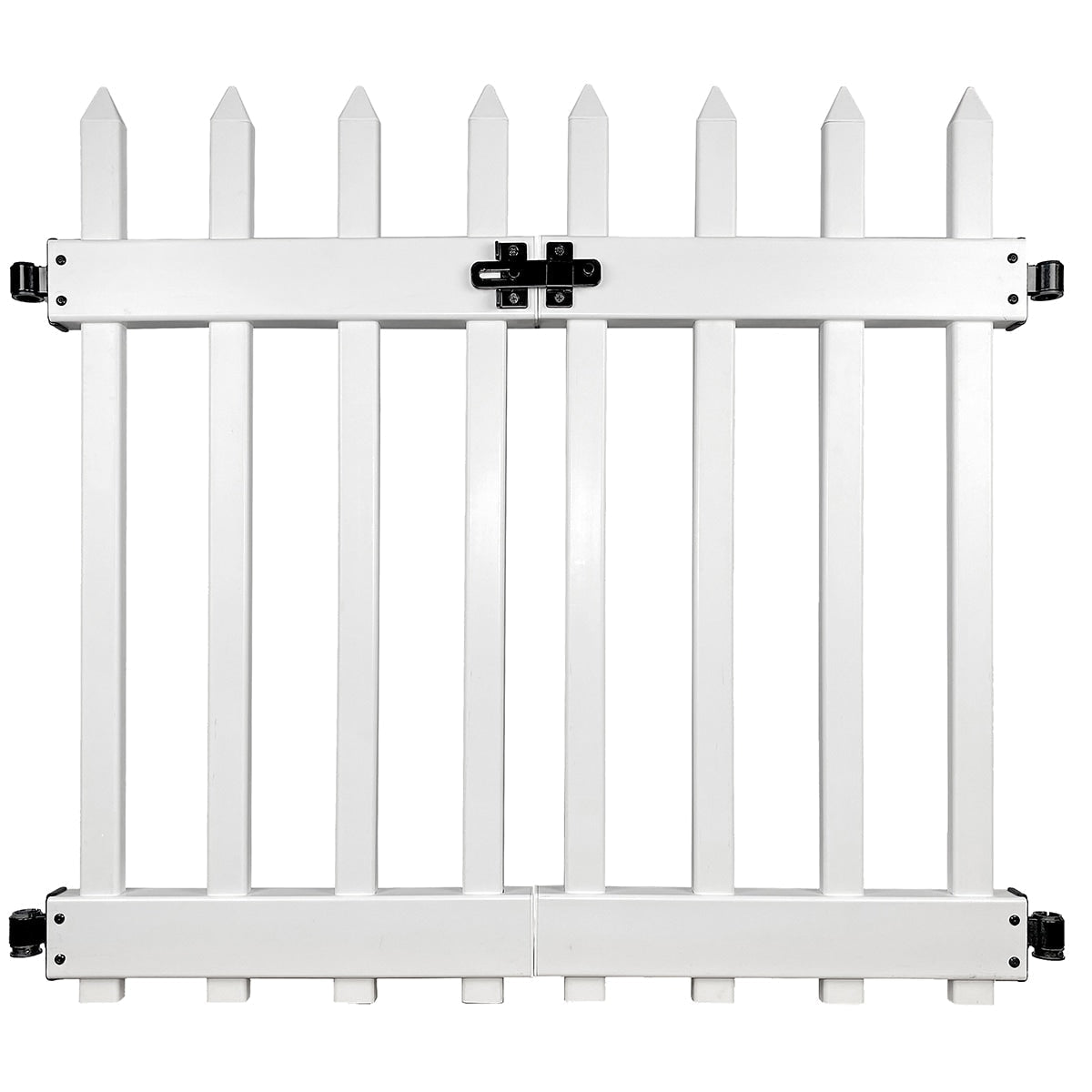 YARDLINK Vinyl No Dig Fence 2.5-ft H x 3-in W White Vinyl Fence Gate (Unassembled)