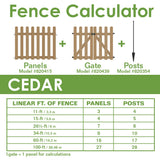 YARDLINK 2.83-ft x 3.79-ft Cedar Dog Ear Spaced Picket No Dig Fence Panel