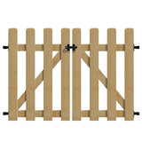 YARDLINK 2.83-ft x 3.6-ft Brown Dog Ear Spaced Picket No Dig Wood Fence Gate