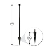 YARDLINK 4-ft H x 4-in W Black Steel Decorative Metal No Dig Yard Universal Fence Post