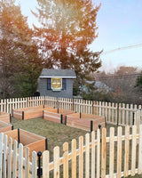 YARDLINK 2.83-ft x 3.79-ft Cedar Dog Ear Spaced Picket No Dig Fence Panel