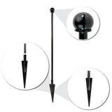YARDLINK 4-ft H x 4-in W Black Steel Decorative Metal No Dig Yard Universal Fence Post