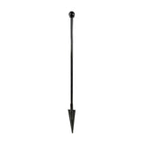 YARDLINK 4-ft H x 4-in W Black Steel Decorative Metal No Dig Yard Universal Fence Post