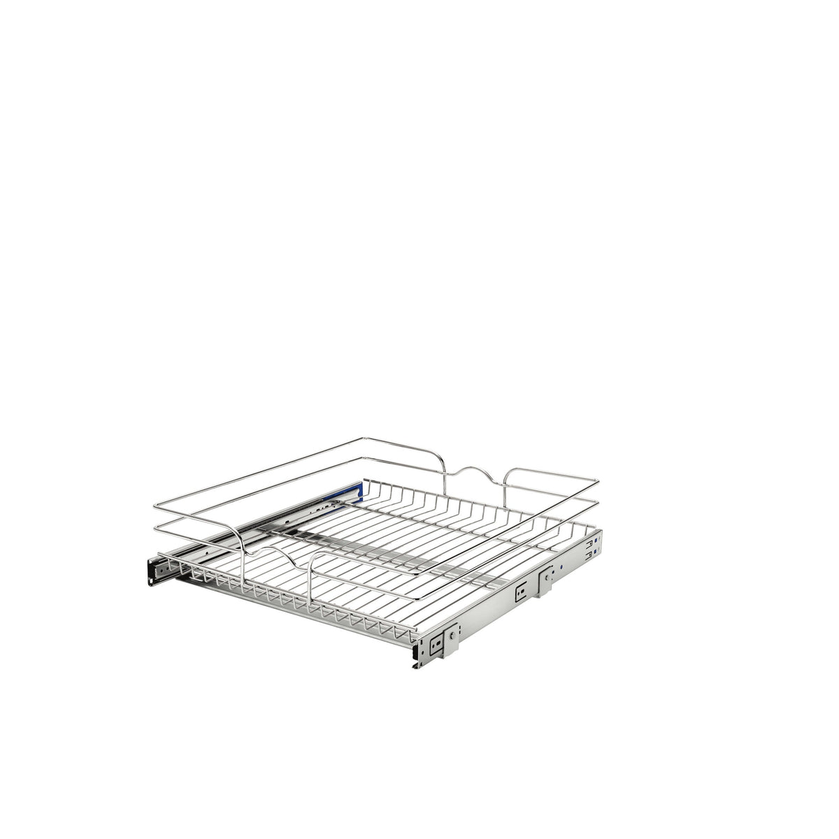 Rev-A-Shelf Single-Tier Pull-Out Basket, Chrome, 20.5-in W x 6-in H x 22-in D, Soft-Close, 100-lb