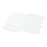 Giorbello Picket Hexagon White 3-in x 9-in Glossy Glass Subway Wall Tile (5.8-sq. ft/ Carton)