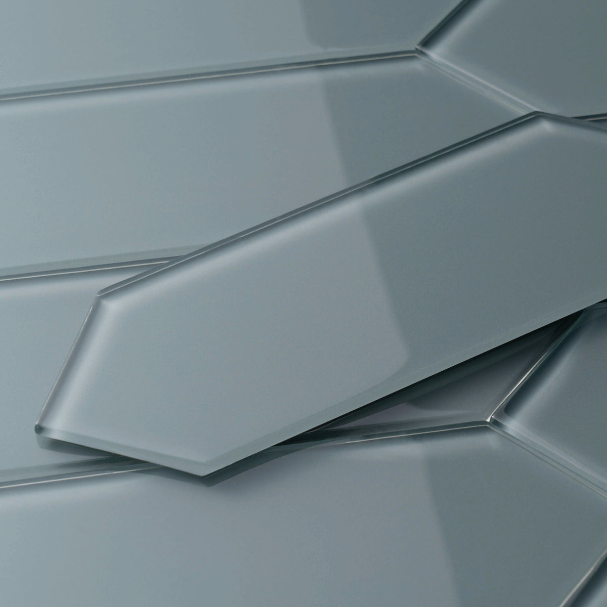 Giorbello Picket Hexagon Dark Slate 3-in x 9-in Glossy Glass Subway Wall Tile (5.8-sq. ft/ Carton)
