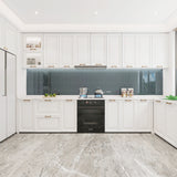 Giorbello (Sample) Glass Subway Dark Slate 3-in x 9-in Glossy Glass Tile
