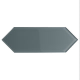 Giorbello Picket Hexagon Dark Slate 3-in x 9-in Glossy Glass Subway Wall Tile (5.8-sq. ft/ Carton)
