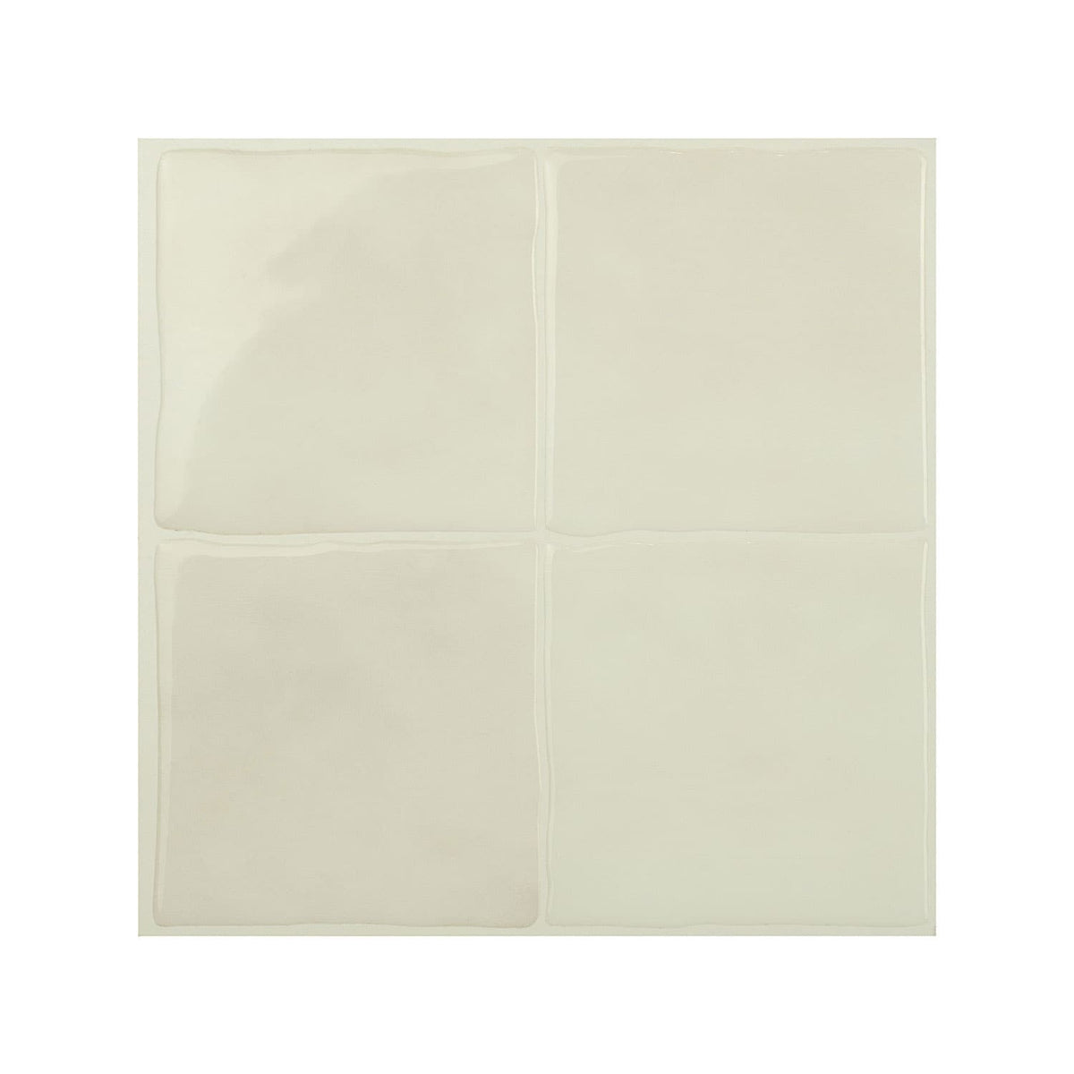 Smart Tiles Zellige Oia Beige 9-in x 9-in Glossy Resin Subway Peel and stick Wall Tile product image