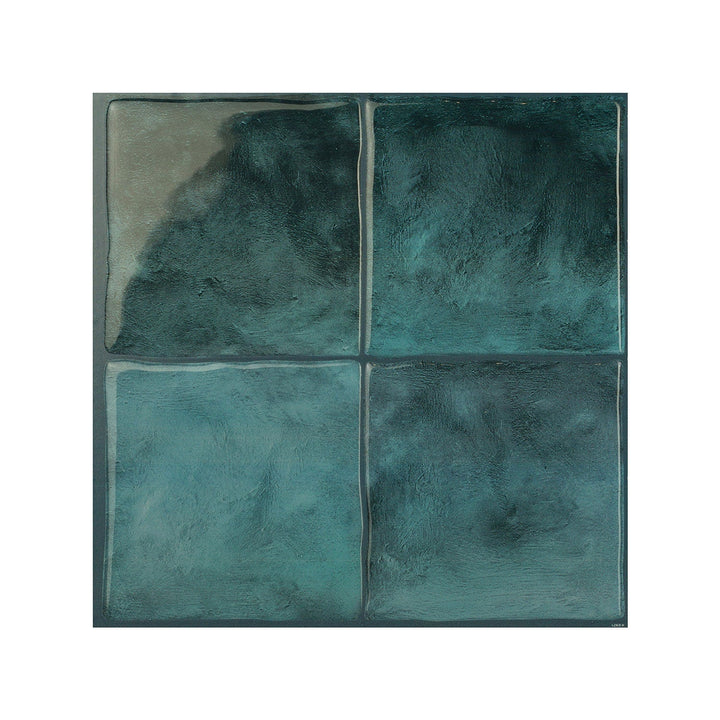 Smart Tiles Zellige Costa Green 9-in x 9-in Glossy Resin Subway Peel and stick Wall Tile product image