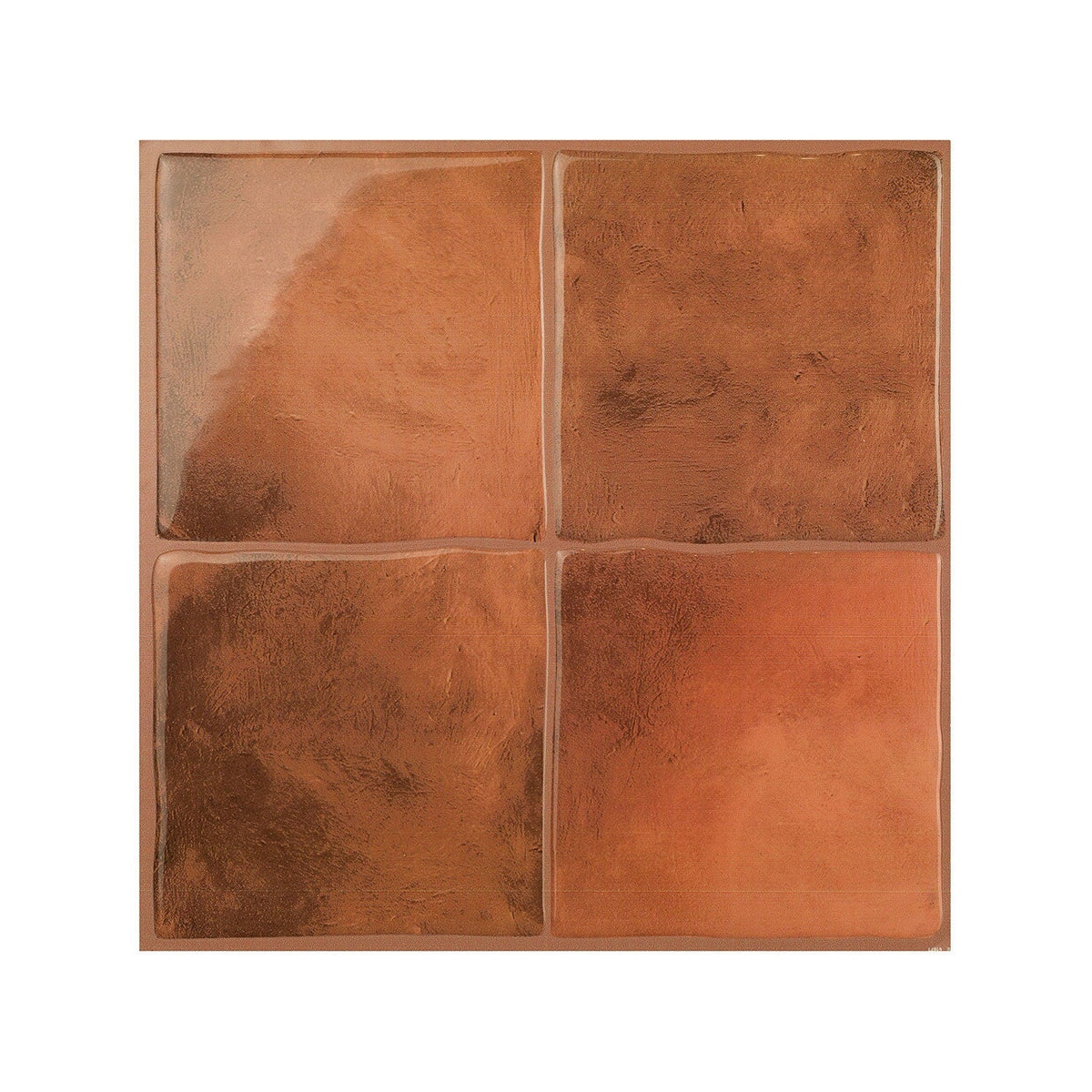 Smart Tiles Zellige Safi Orange 9-in x 9-in Glossy Resin Subway Peel and stick Wall Tile product image