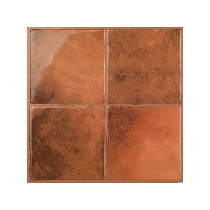 Smart Tiles Zellige Safi Orange 9-in x 9-in Glossy Resin Subway Peel and stick Wall Tile product image