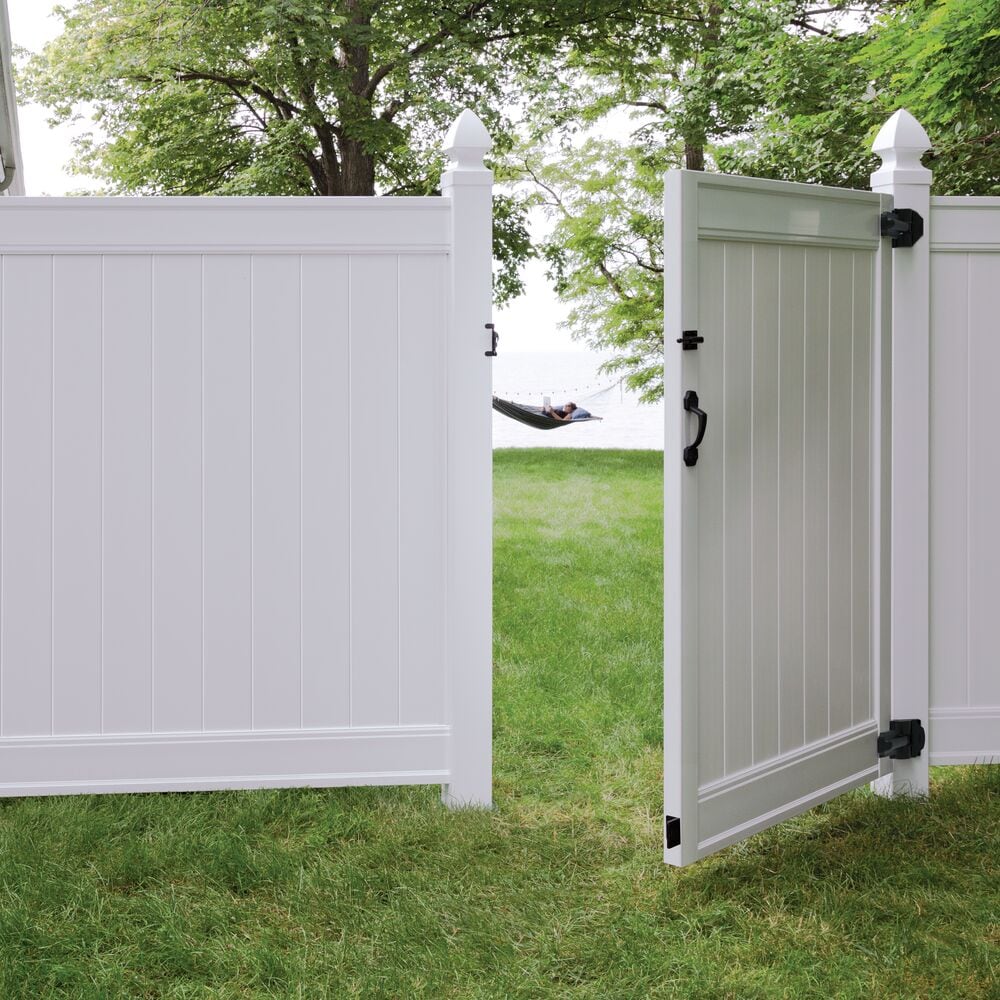 Freedom 8-ft H x 5-in W White Vinyl End Fence Post (Unassembled)