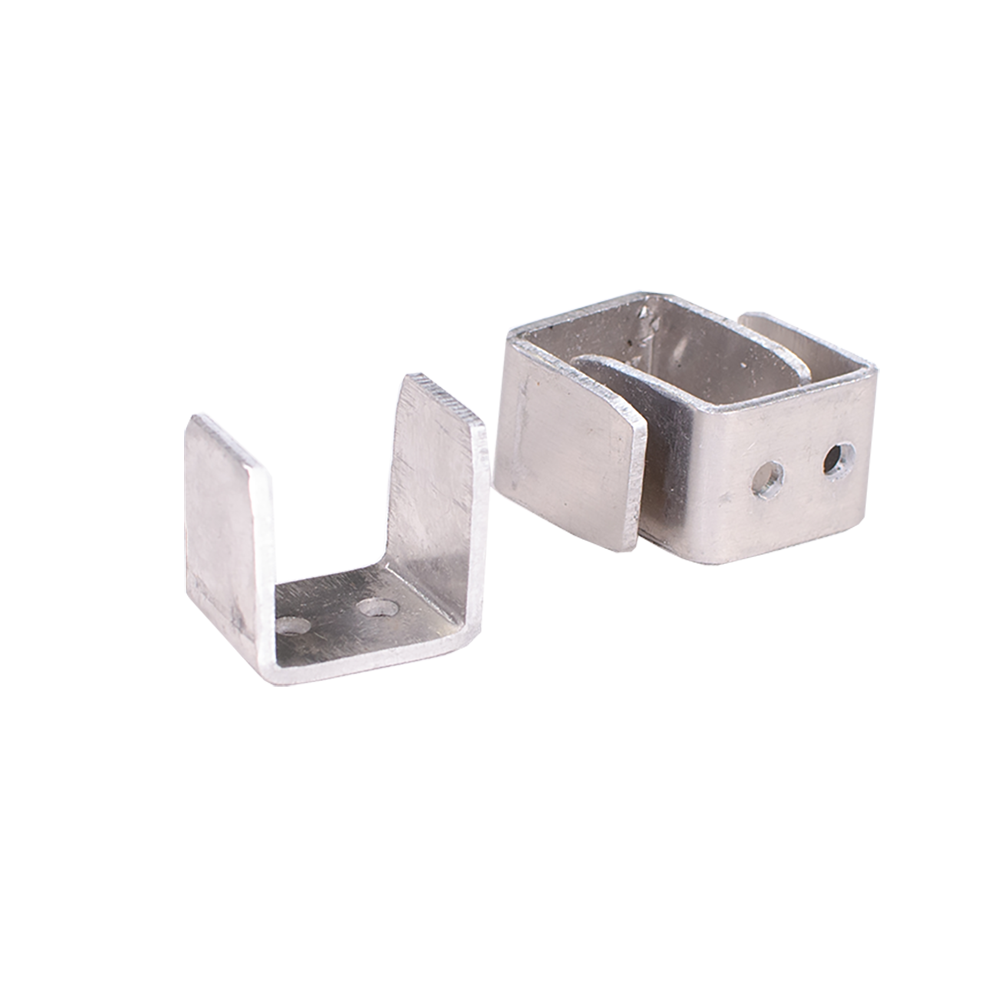Harmony Railing Metal Rail Bracket for Aluminum Deck Panels, Unfinished, 1-in x 1-in, Compatible with Aluminum Railing Systems