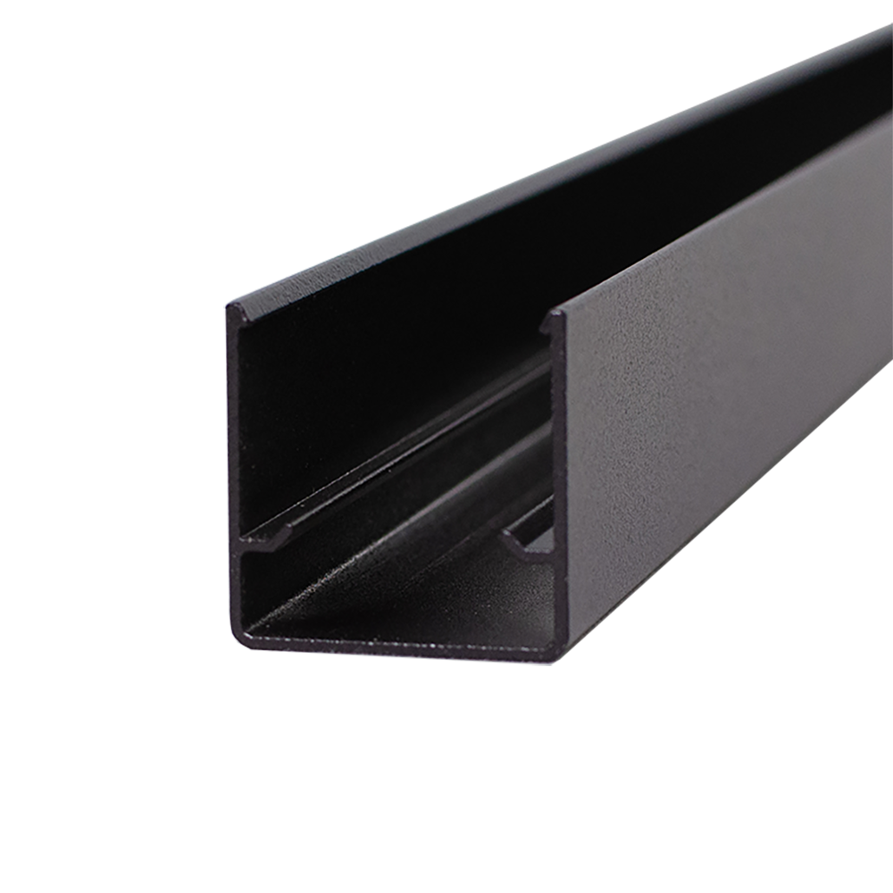 Harmony Railing 6-ft L x 1.5-in W x 1.5-in H Black Aluminum Bottom Rail