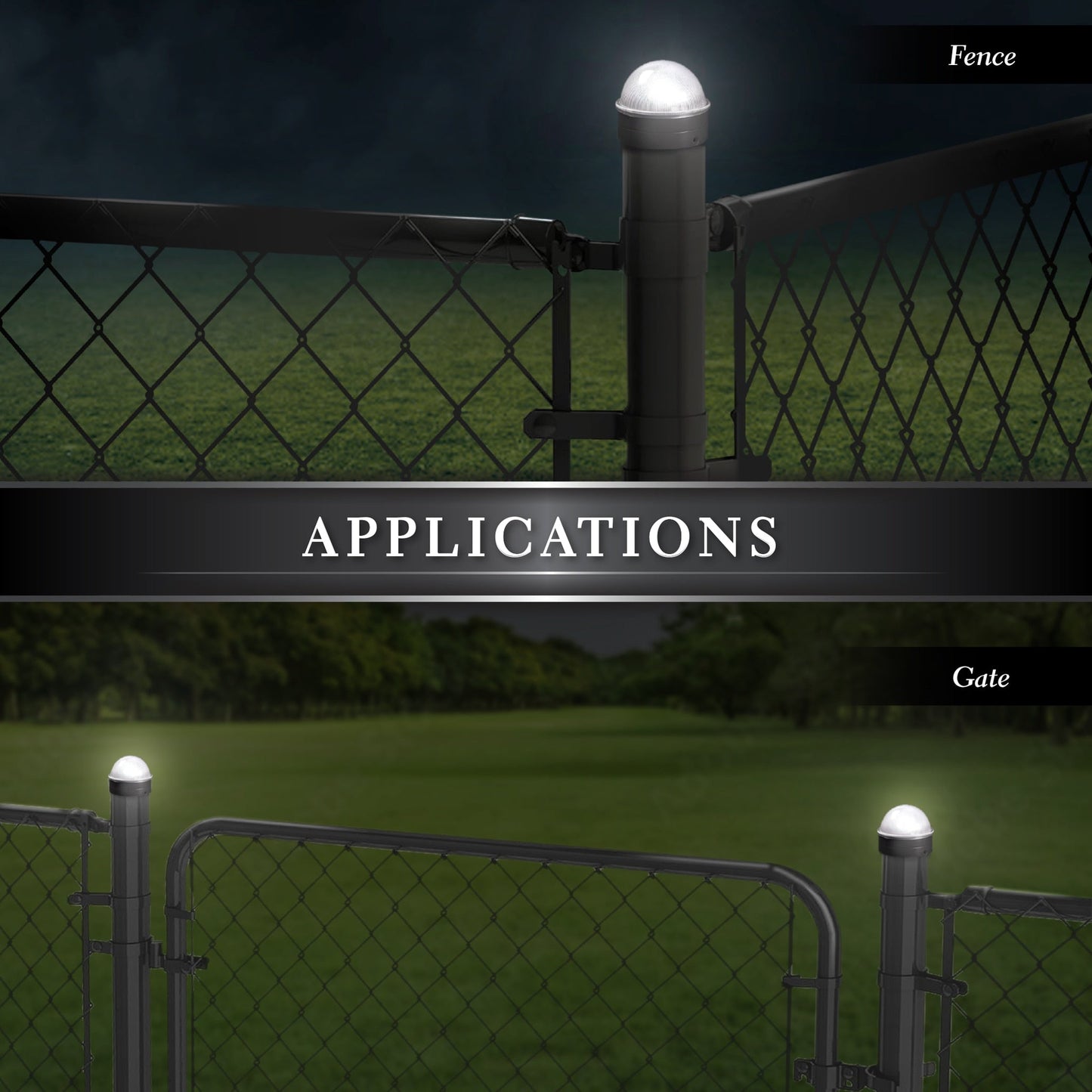 Classy Caps 5-Lumen 1-Watt Silver Solar LED Outdoor Post Cap Light (2700 K)