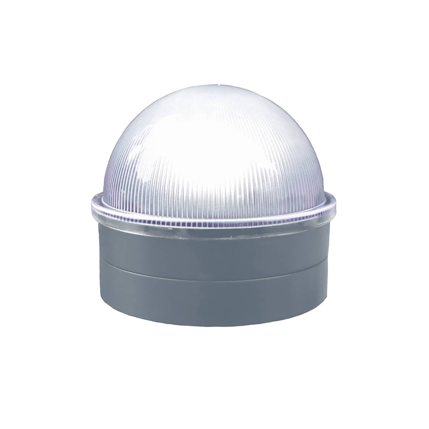 Classy Caps 5-Lumen 1-Watt Silver Solar LED Outdoor Post Cap Light (2700 K)