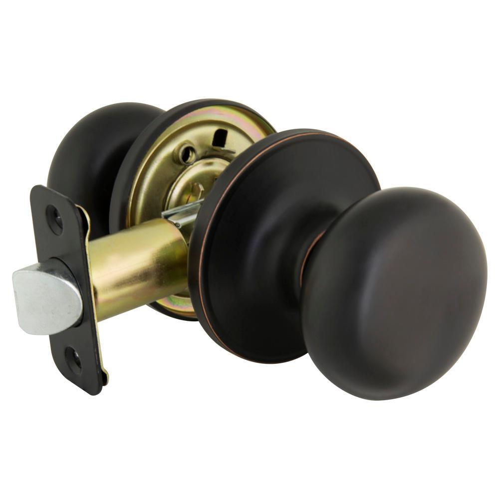 Round Aged Bronze Hall and Closet Door Knob - Super Arbor