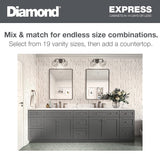 Diamond Express Jamestown 12-in W x 34.5-in H x 21-in D Cloud Gray 3-Drawer Wood Wall-mount Cabinet Banks