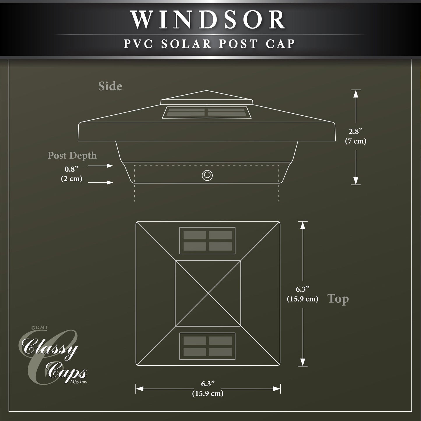 Classy Caps 4-in x 4-in 15-Lumen 1-Watt White Solar LED Outdoor Post Cap Light (4100 K)