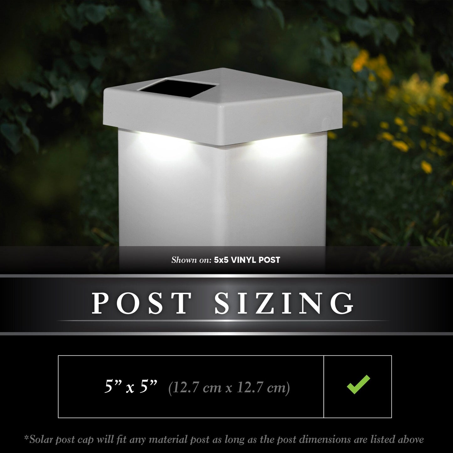 Classy Caps 5-in x 5-in Pyramid White PVC Deck Post Cap