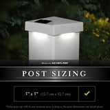 Classy Caps 5-in x 5-in Pyramid White PVC Deck Post Cap