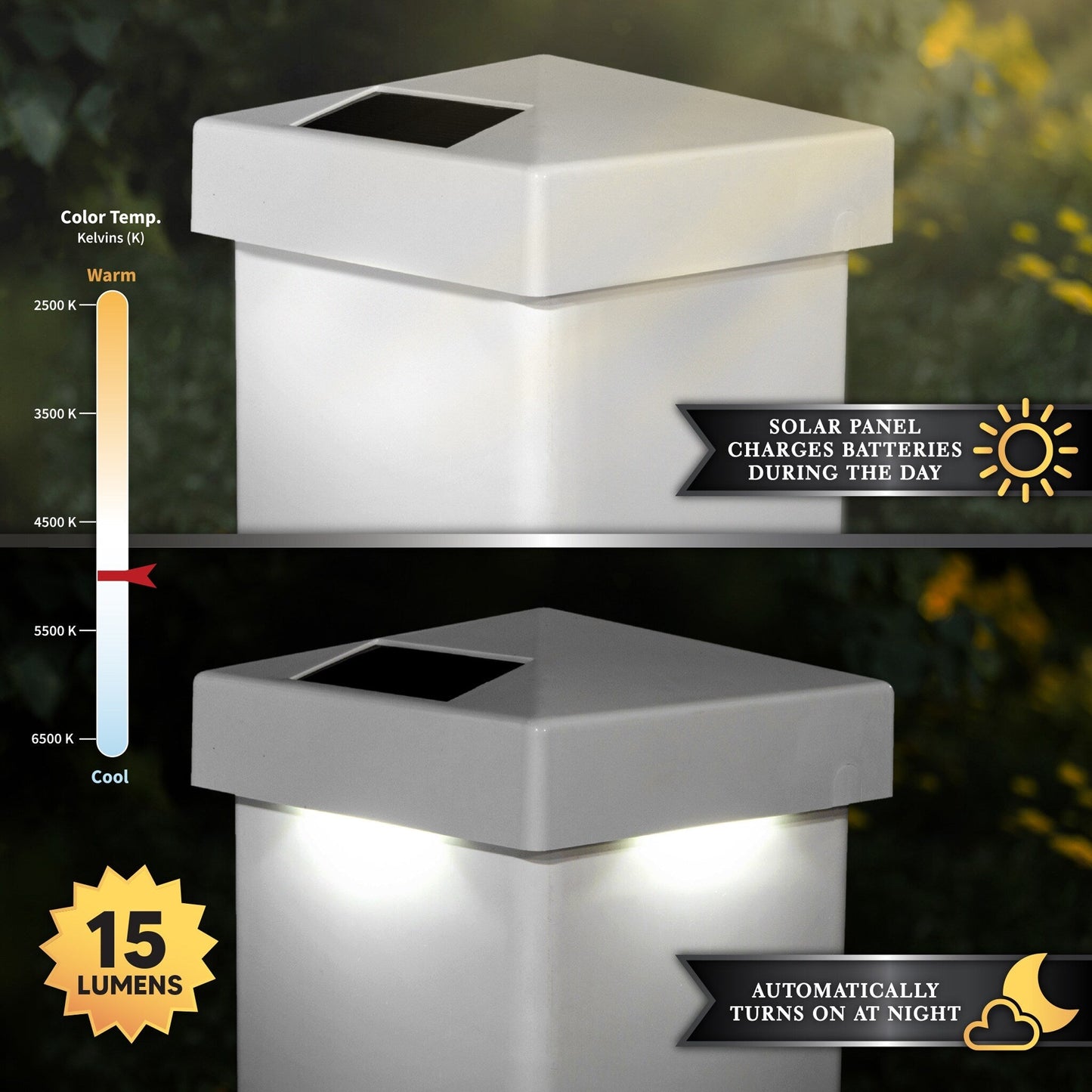 Classy Caps 5-in x 5-in Pyramid White PVC Deck Post Cap