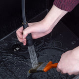 Cambridge Resources Black Freestanding Utility Tub with Faucet and Drain