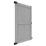 Freedom Hampton 8-ft H x 5-ft W Woodgrain Gray Vinyl Flat-top Fence Gate Kit (Unassembled)