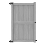 Freedom Hampton 8-ft H x 5-ft W Woodgrain Gray Vinyl Flat-top Fence Gate Kit (Unassembled)
