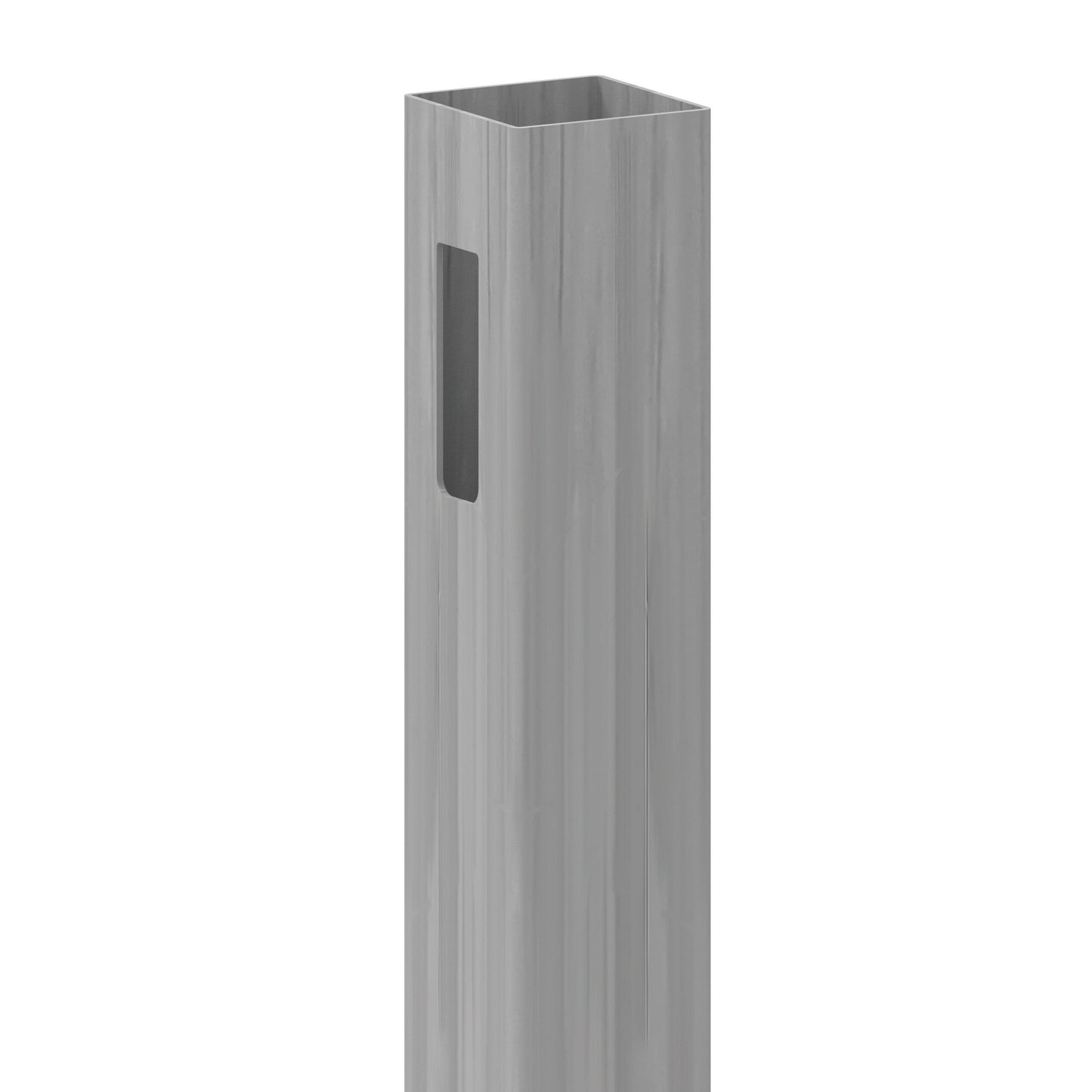 Freedom Hampton 12-ft H x 5-in W Woodgrain Gray Vinyl End Fence Post (Assembled)