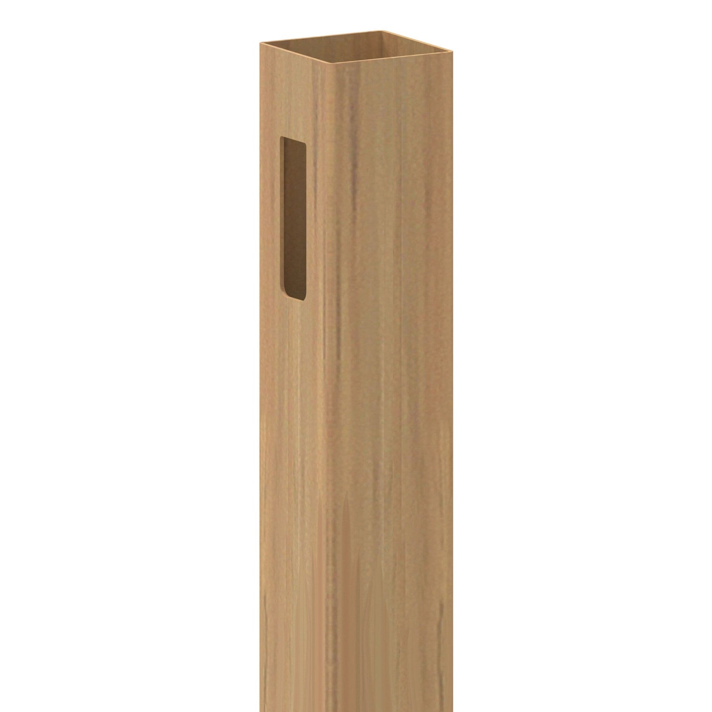 Freedom 12-ft H x 5-in W Woodgrain Cypress Vinyl End Fence Post (Assembled)