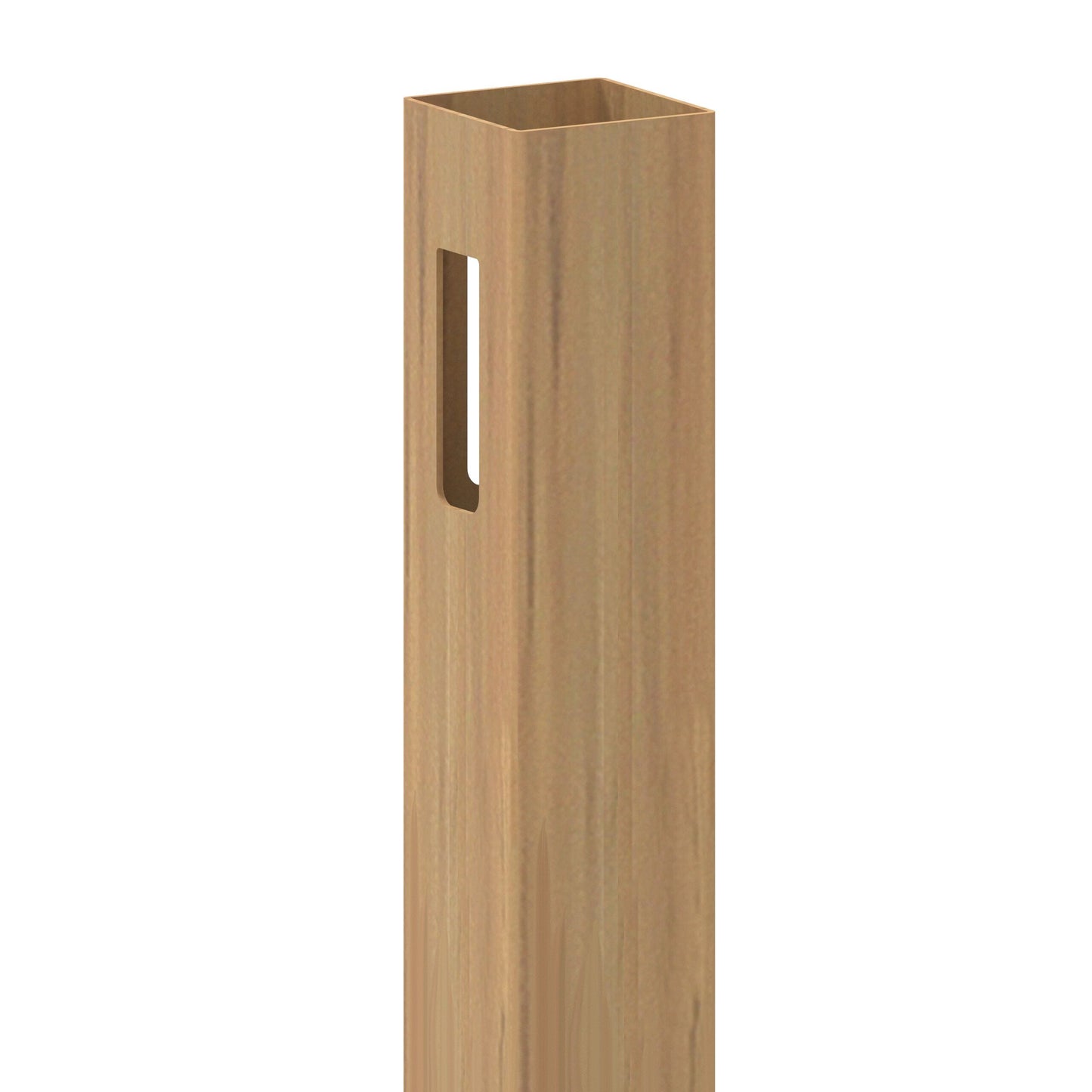 Freedom Hampton 12-ft H x 5-in W Woodgrain Cypress Vinyl Corner Fence Post (Unassembled)
