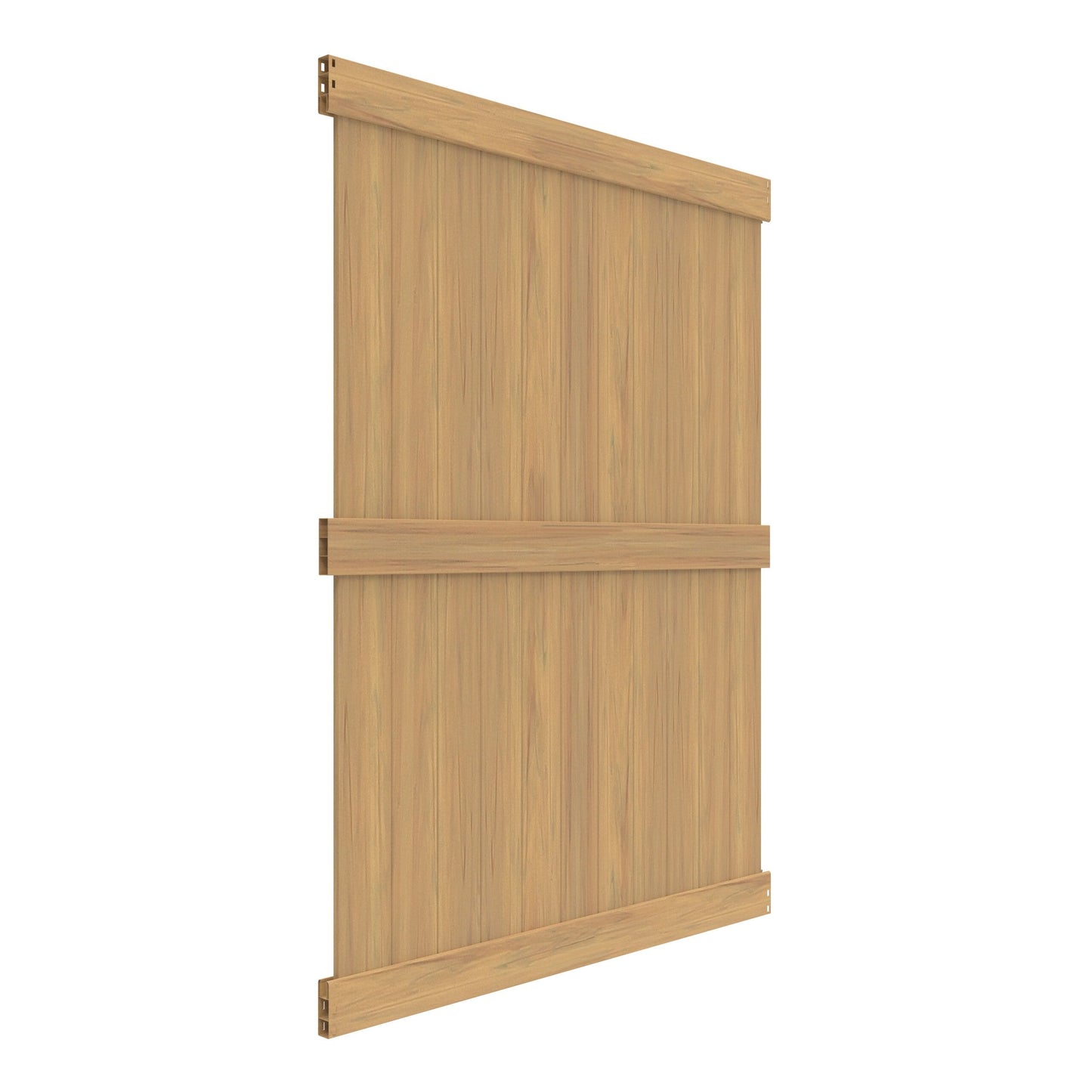 Freedom Hampton 8-ft H x 6-ft W Woodgrain Cypress Privacy Vinyl Flat-top Fence Panel (Unassembled)