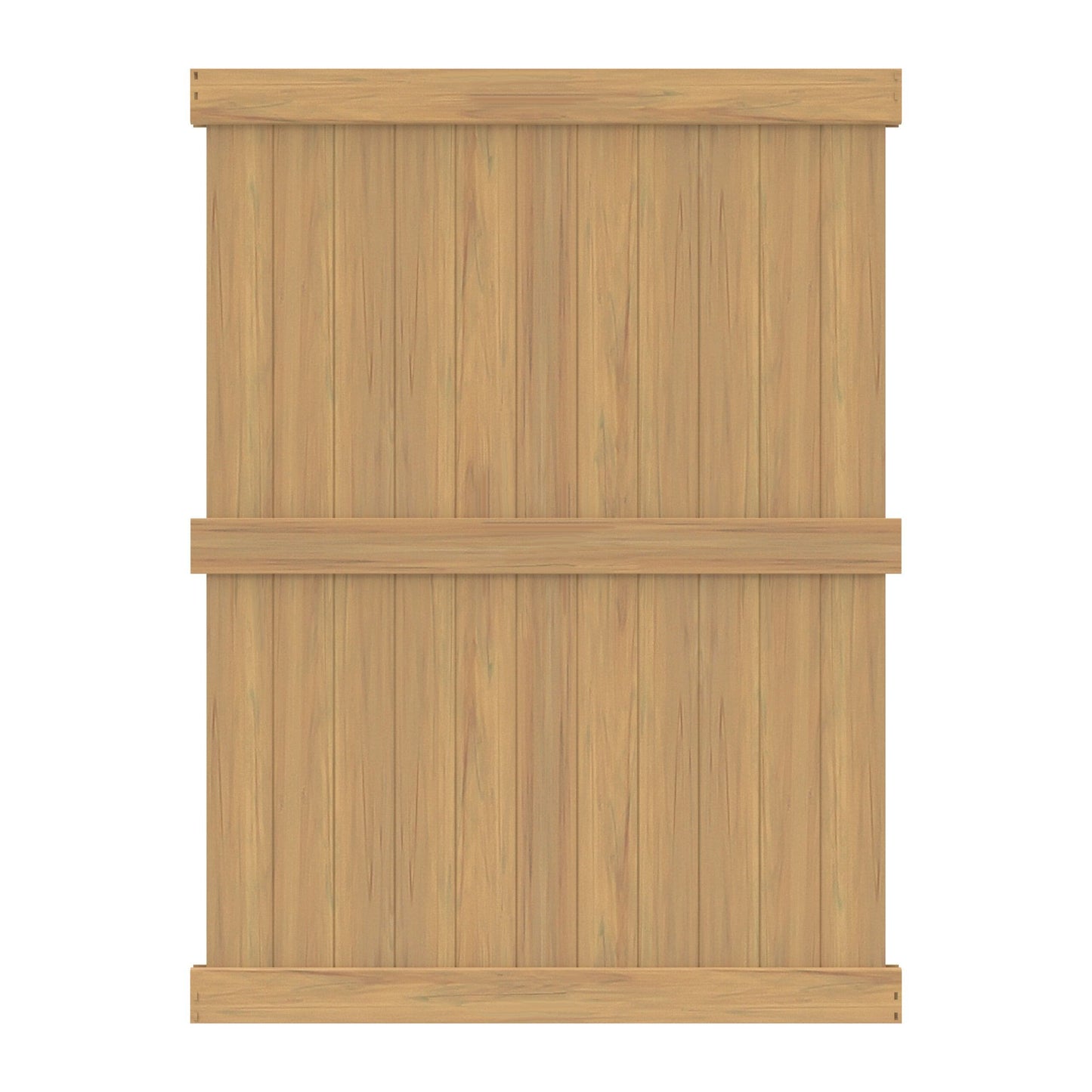 Freedom Hampton 8-ft H x 6-ft W Woodgrain Cypress Privacy Vinyl Flat-top Fence Panel (Unassembled)
