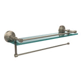 22 in. L x 5 in. H x 5 in. W Paper Towel Holder with Gallery Clear Glass Shelf in Venetian Bronze - Super Arbor