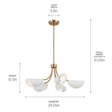 Kichler Arcus 5-Light Gold Mid-century Chandelier
