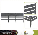 Zippity Outdoor Products Maui 3 Panels 2-ft H x 2-ft W Charcoal Vinyl Square-top Fence Panel No Dig (Unassembled)