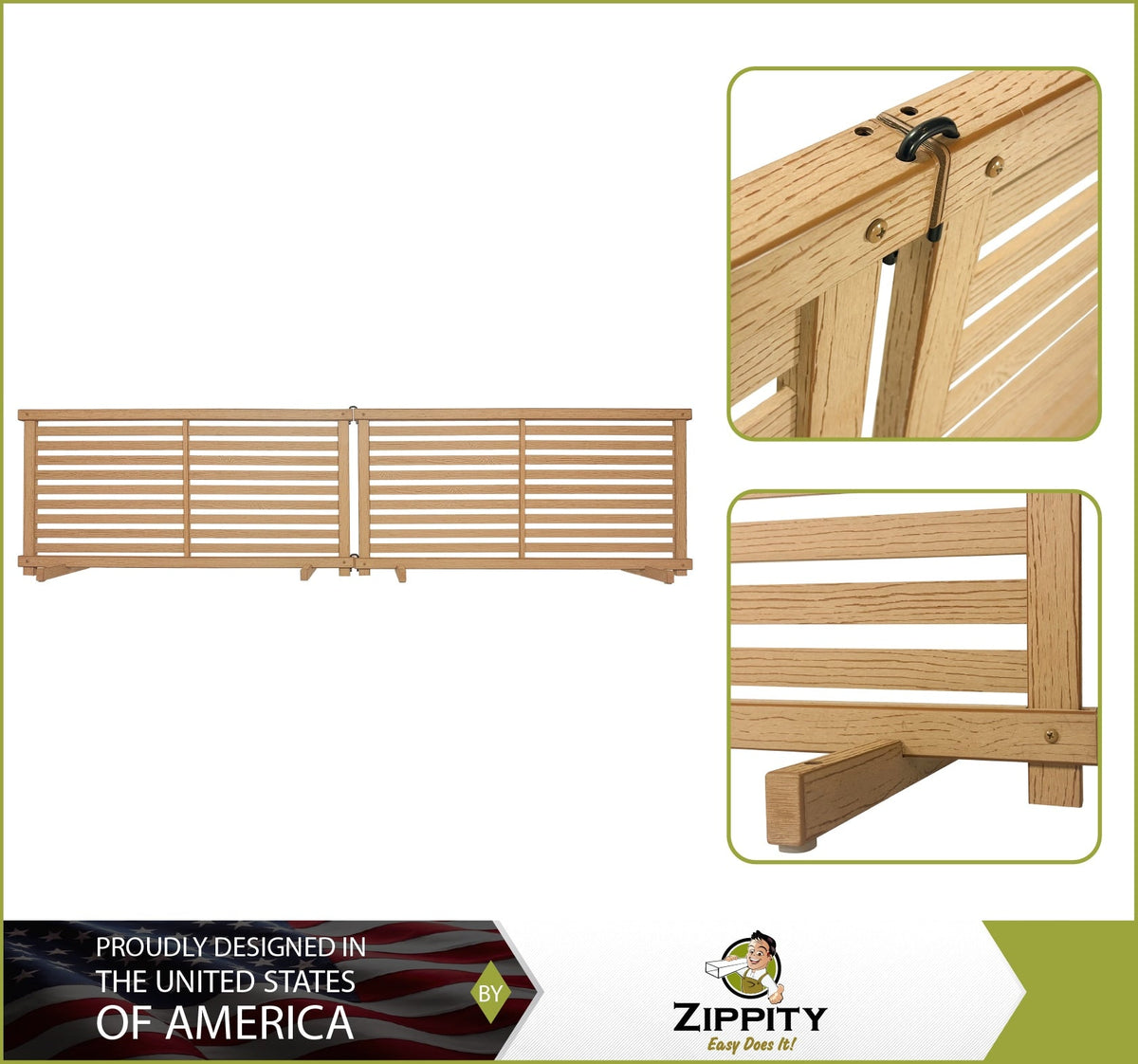 Zippity Outdoor Products WoodTek Vinyl Portable Puppy 2-ft H x 3.5-ft W Cedar Vinyl Flat-top Fence Panel (Unassembled)