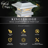 Classy Caps 4-in x 4-in 20-Lumen 0.2-Watt White Solar LED Outdoor Post Cap Light (2700 K)