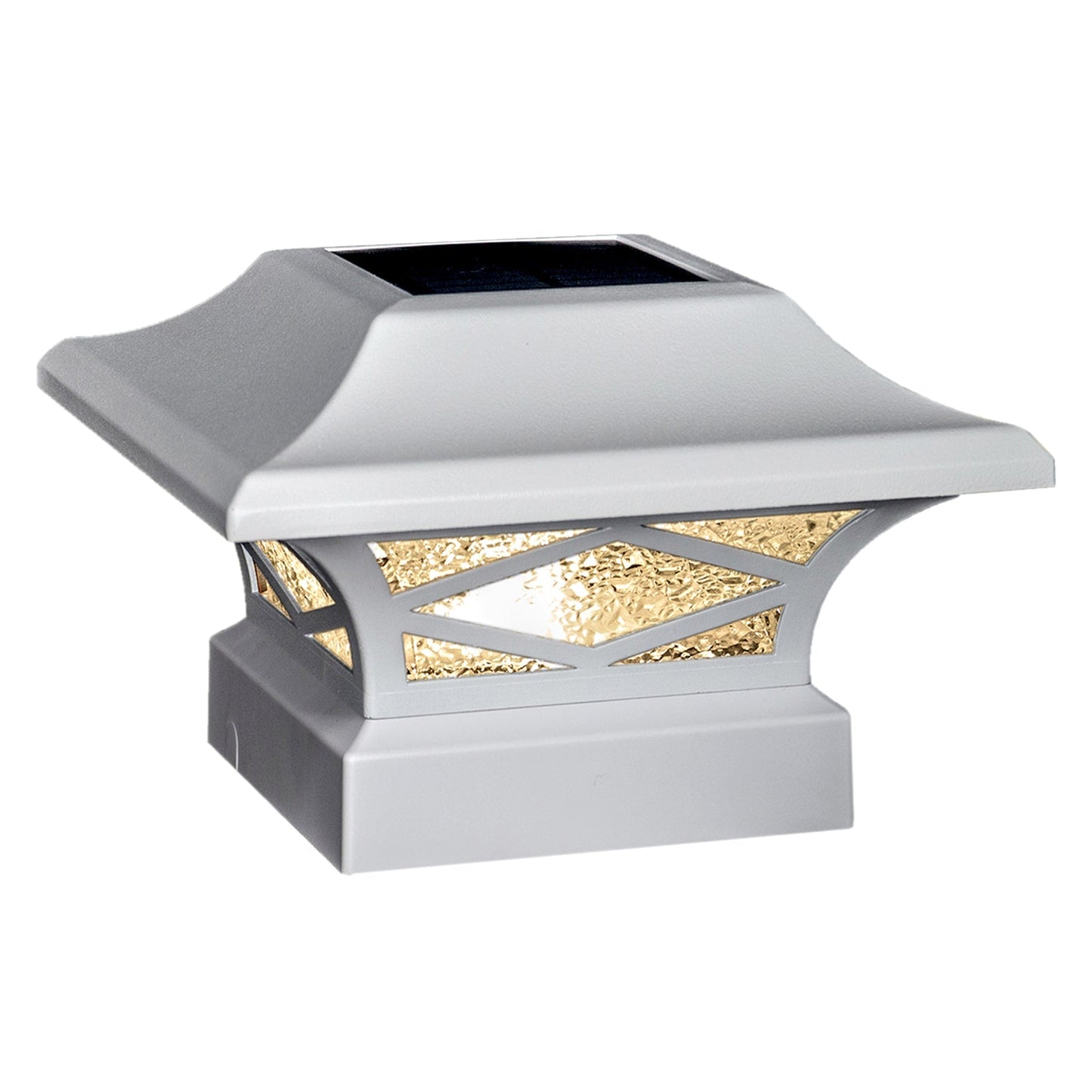 Classy Caps 4-in x 4-in 20-Lumen 0.2-Watt White Solar LED Outdoor Post Cap Light (2700 K)
