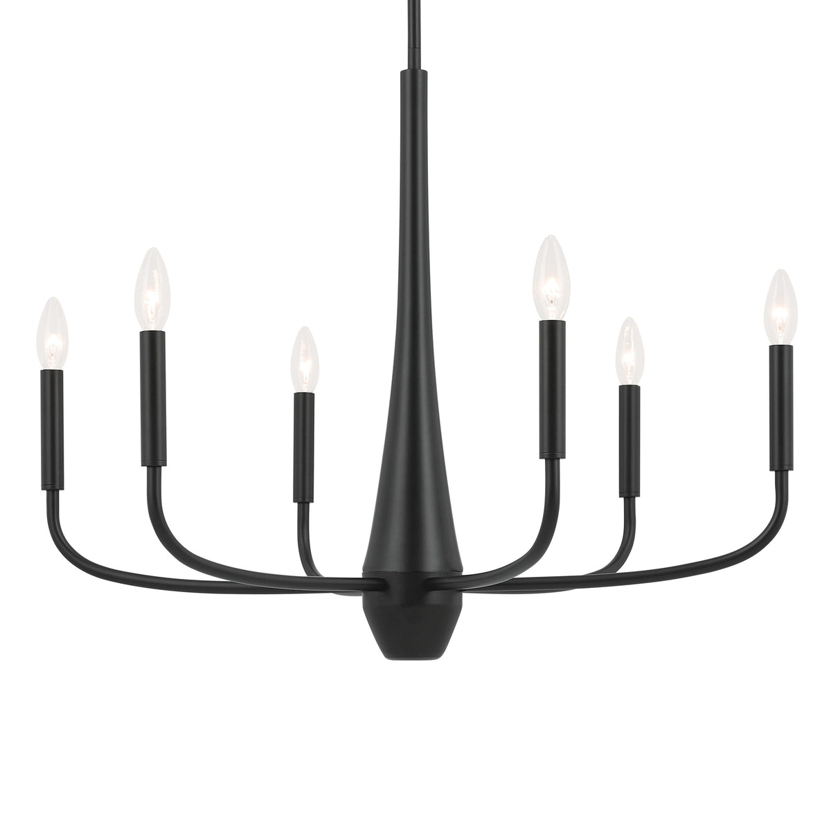 Kichler Deela 6-Light Black Modern/Contemporary Chandelier