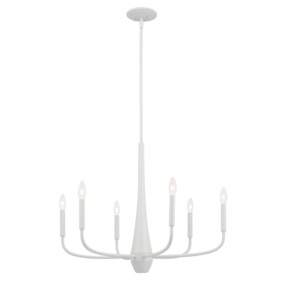 Kichler Deela 6-Light White Modern/Contemporary Chandelier
