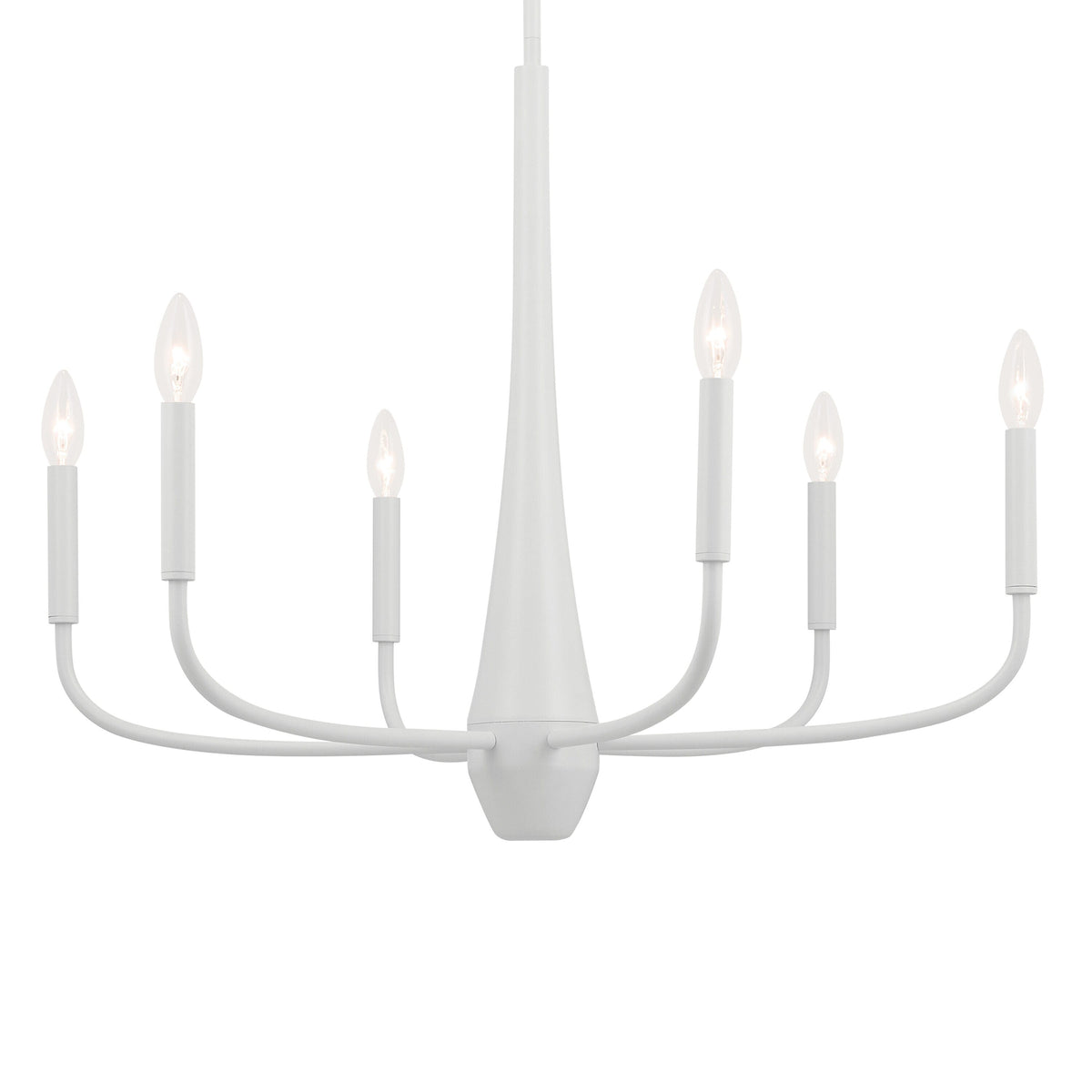 Kichler Deela 6-Light White Modern/Contemporary Chandelier
