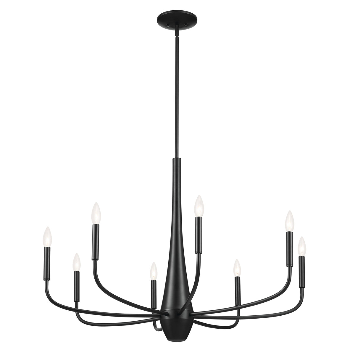 Kichler Deela 8-Light Black Modern/Contemporary Chandelier