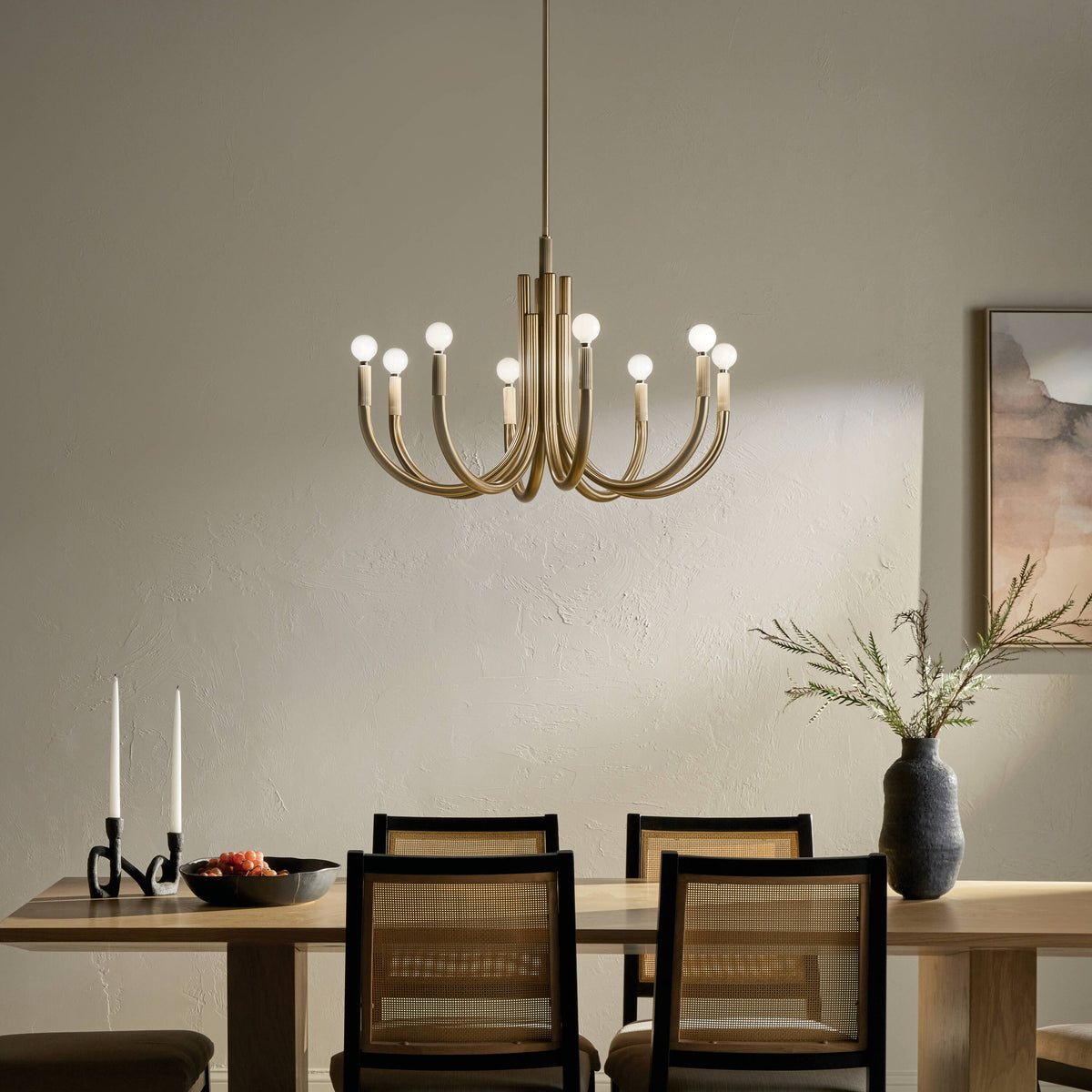 Kichler Odensa 8-Light Gold Modern/Contemporary Chandelier