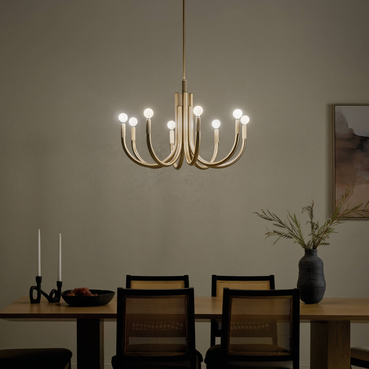Kichler Odensa 8-Light Gold Modern/Contemporary Chandelier