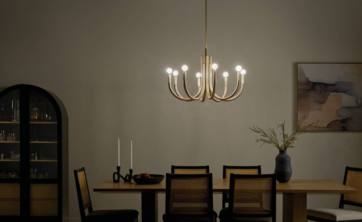 Kichler Odensa 8-Light Gold Modern/Contemporary Chandelier