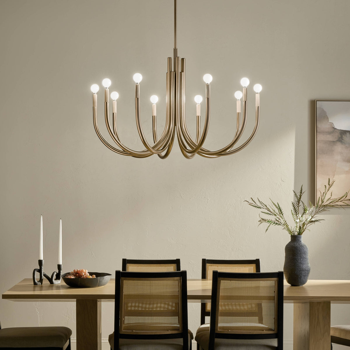 Kichler Odensa 10-Light Gold Modern/Contemporary Chandelier
